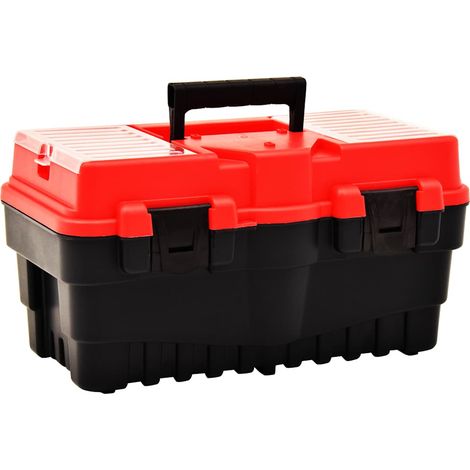 Boîte à outils-Coffre de rangement-Stockage Rangement Plastique 462x256x242 mm Rouge 622399 (1/5)