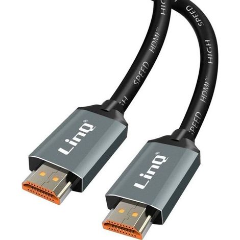 Câble HDMI 2.1 8K 120Hz Ultra HD avec Ethernet Longueur 1.5m HD-8K15 LinQ Noir (1/4)