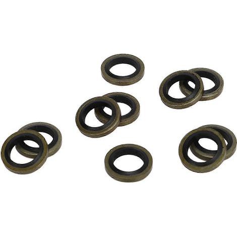 Lot de 20 rondelles d'étanchéité pour boulon banjo de 10 mm, référence 4934278, joints d'étanchéité en caoutchouc pour système d'injection diesel, compatibles avec les moteurs Cummins F74. (1/2)