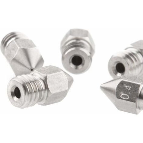 Buse D'imprimante 3D - 0.4 mm - Filetage M6 - Pour Filament 1.75 mm - Lot De 5 (1/5)