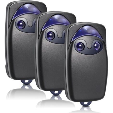 Télécommande de porte 3 pièces, télécommande de porte de garage 433,92 MHz compatible avec Flo2r-s, FLOXIR FLOXIR FLOX2R OXYGÈNE OX2, 2 canaux (1/5)