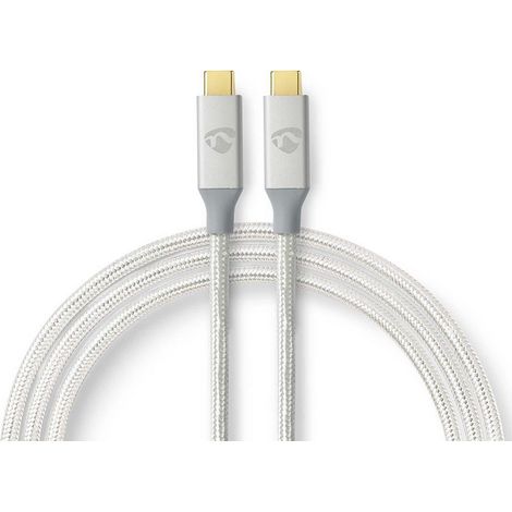 nedis CCTB64020AL20 cable USB4 Gen 2x2 plata 2 metros