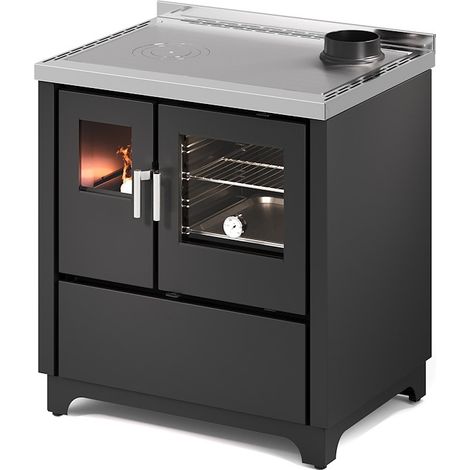 Küchenherd FRIDA 80 schwarz H 72 x B 79,5 x T 60 cm