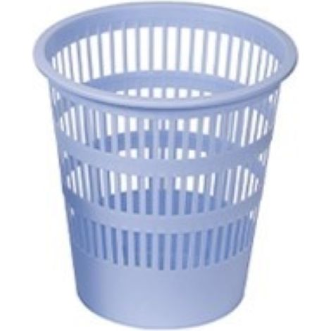 Papelera plastico rejilla faibo 12 l azul pastel