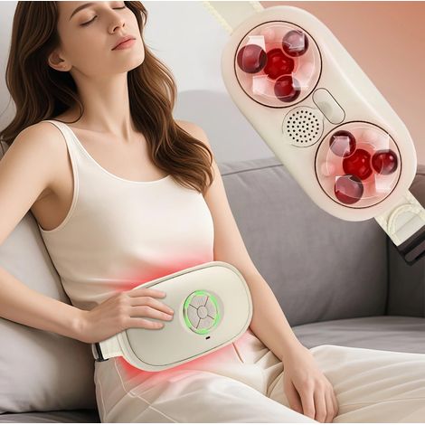 Masseur abdominal 36,6x12,3x19 cm en ABS ivoire, massage modulable pour la maison FloraGrace (1/5)