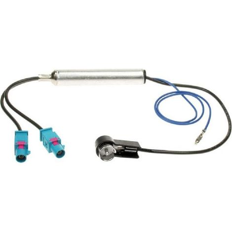 Adaptateur antenne ISO 2x Fakra Z Alimentation fantome compatible avec Seat VW Skoda ap02