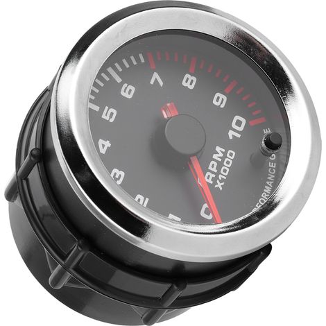 Universeller 52-mm-Drehzahlmesser, 7 Farben, Messbereich 0-10000 U/min, Leuchtzifferblatt, Motordrehzahlanzeige, kompatibel mit Auto und Motorrad. (1/5)