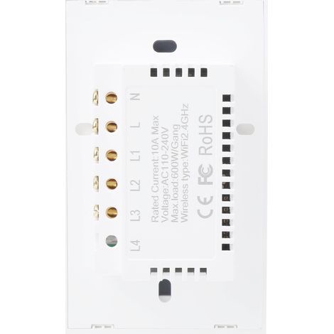 GT-121-3 WLAN-Smart-Schalter – Drahtloser, per Mobiltelefon steuerbarer Schalter (100–240 V Wechselstrom) (1/4)