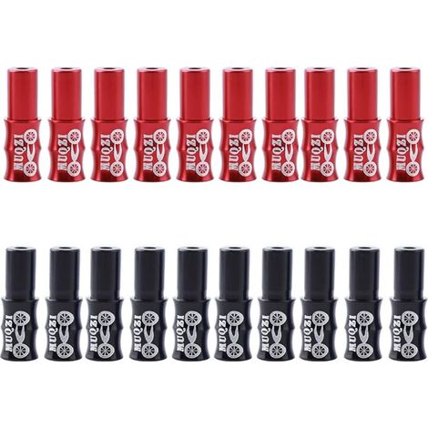 Lot de 20 embouts de câble de frein pour vélo - 10 pièces pour câble de frein de 4 mm + 10 pièces pour câble de frein de 5 mm (1/5)
