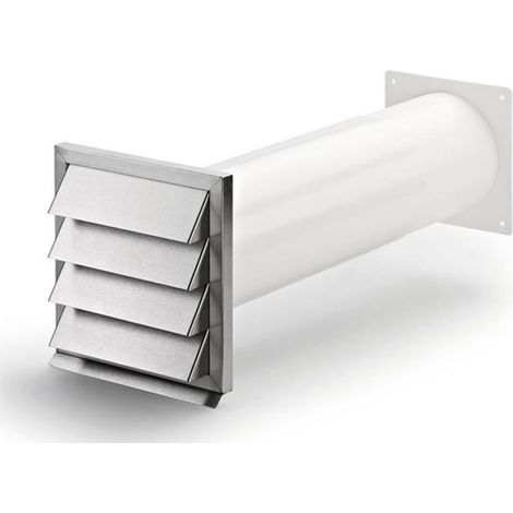 Naber COMPAIR System Ø 125 Klima-E 125 Mauerkasten Jalousie Edelstahl (1/2)