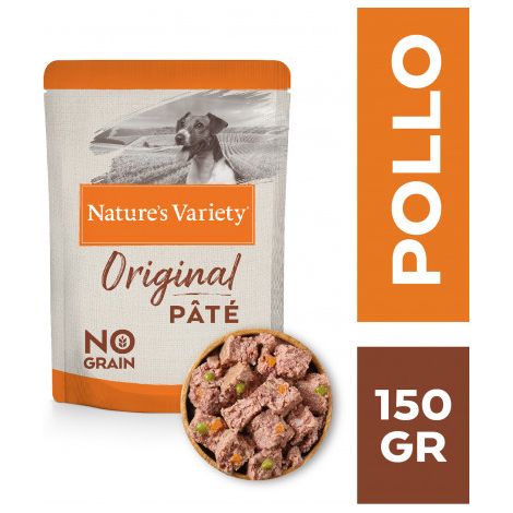 Natures's Variety Original Paté Mini Pollo - Alimento Húmedo Completo para Perros Mini Sin Cereales -  150 g
