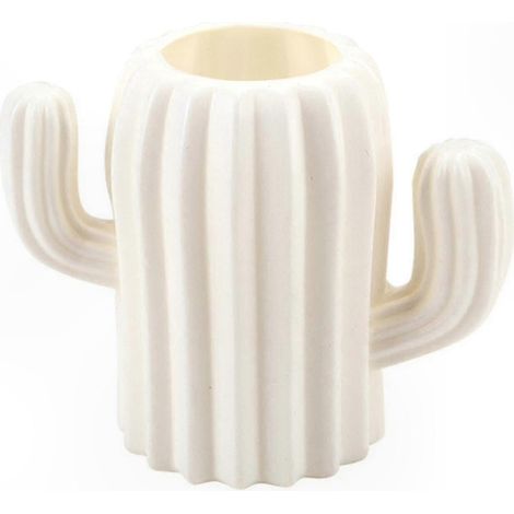 Porte-crayon cactus décoratif pour bureau, rangement multifonction, pot à stylos avec organisateur de bureau, boîte de stockage élégante pour fournitures (1/4)