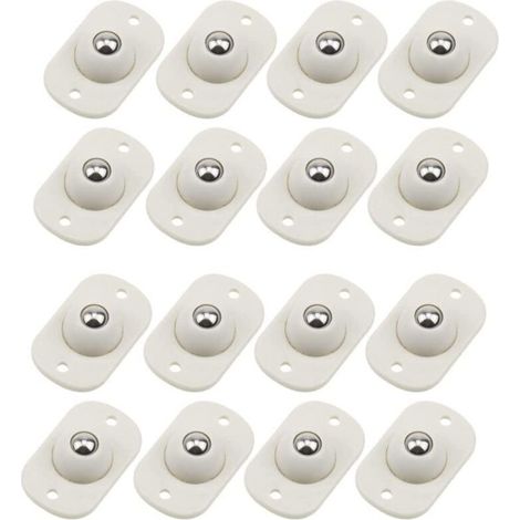[JAMAIS UTILISÉ]16 x Roulettes de Transfert Auto-adhésives Roulettes à Billes Adhésives Roues à Bille de Convoyeur Adhésives Rotation à 360° pour Pied de Meuble (1/4)