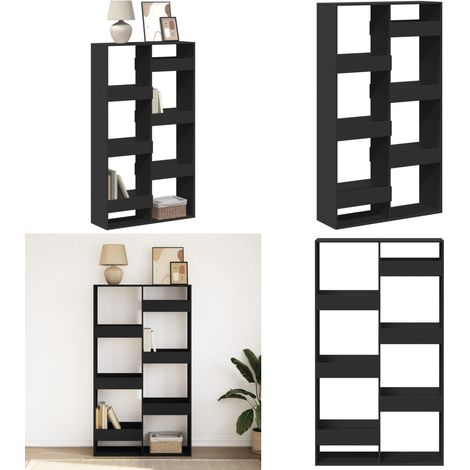 vidaXL Bibliothèque noir 100x33x175 cm bois d'ingénierie