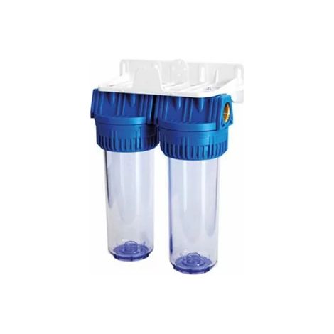 Double porte filtre à eau pour cartouches 9 pouces 3/4 (1/2)