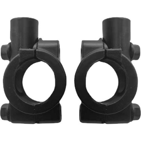 BEBUSINGOTO 2 piezas elevadores universales para manillar de motocicleta (22 mm), color negro (1/5)