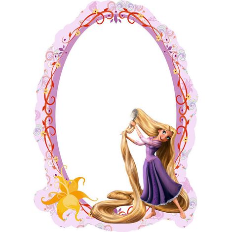 Miroir mural Princesse Raiponce Disney 15x22 cm – Feuilles d'acrylique – Fixations adhésives incluses – Décoration chambre enfant – Ag Art (1/3)