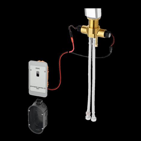 Unité d'hygiène KWC, F5, encastrée, pour EHM F5 100 mm, pour batterie ou adaptateur secteur (1/2)
