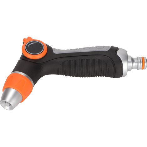 Pistolet d'arrosage métallique multifonction pour le pouce, jardinage, lavage de voiture, embout rapide caoutchouté inclus (1/5)