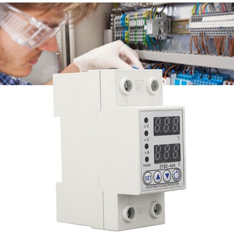 Zweipoliger Leitungsschutzschalter für den Hausgebrauch mit automatischer Rückstellung, einstellbarer Digitalanzeige, Überspannungs- und Unterspannungsschutz, Überstrom- und Überlastschutz, 220 V, Kur (1/5)