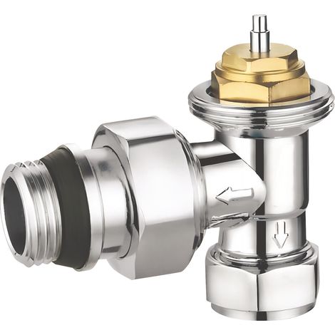 Corps thermostatique équerre MF15x21 (1/2") design chromé