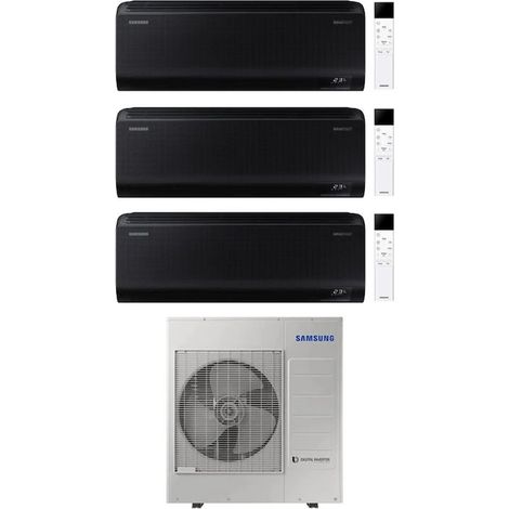 SAMSUNG Condizionatore trialsplit Windfree Black S2 9000+9000+9000 btu 10kw inverter wifi codice prod: AR70F09(09)(09)C1ABNEU AJ100TX (1/2)