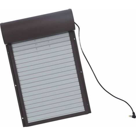 Porte automatique de poulailler en métal avec minuterie, alimentée par piles, marron, pour élevage de volailles. (1/5)