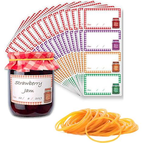 Paper Tablecloths Kit with Labels - 64 Coloured Labels, 50 Vintage Red Paper Laces, 50 Elastic Bands - Lids (1/5)