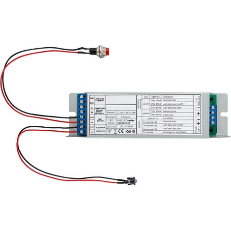 Kit de Emergencia para Luminarias LED No Permanente con Botón Autotest 5 W