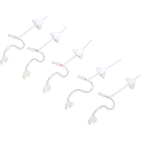 5 pièces tubes amplificateurs sonores pour appareils auditifs, tube transparent pour oreille droite, kit de remplacement (1/5)