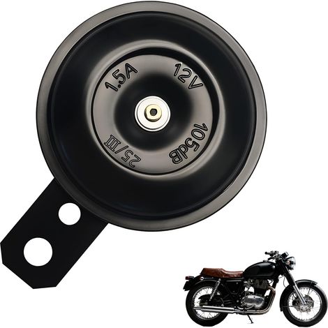 Klaxon Moto 12V, Klaxon Moto Avertisseur Motocycle Universel Horn, Corne Imperméable pour Moto, Avertisseur Sonore Moto 12V, Véhicule, pour Moto,Véhicule,Voiture,Camion (1/5)