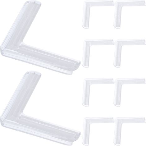 Lot de 10 protections d'angle en silicone transparent pour protéger les bords de table. (1/5)