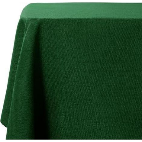 Tischdecke abwaschbar tannengrün 140x240 cm Leinenoptik wasserdicht