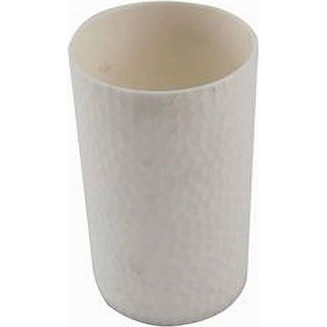 Cleafe - Bicchiere Porta Spazzolini Colore Bianco Lavorato Accessorio Arredo Bagno 10436 - (1/3)