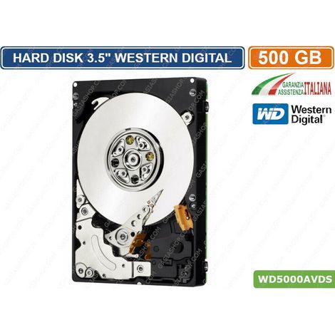HARD DISK HD 3,5" INTERNO 500GB SATA WESTERN DIGITAL 5400RPM DVR CCTV WD5000AVDS