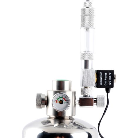 Kit générateur de CO2 pour aquarium avec réacteur à dioxyde de carbone, électrovanne et compteur de bulles pour plantes d'aquarium (1/2)