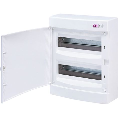 Cuadro de distribución de superficie de 24 módulos IP40 con puerta blanca ECT24PO-s (1/4)