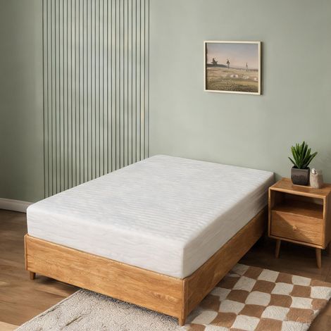 Matelas coloris blanc en sponge 168 x 30 x 30 cm (1/5)