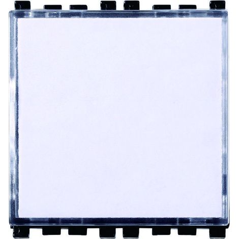 Bouton ETTROIT avec plaque signalétique 2P Sonnette Couleur Blanc Compatible avec Vimar Arke - VA1901B