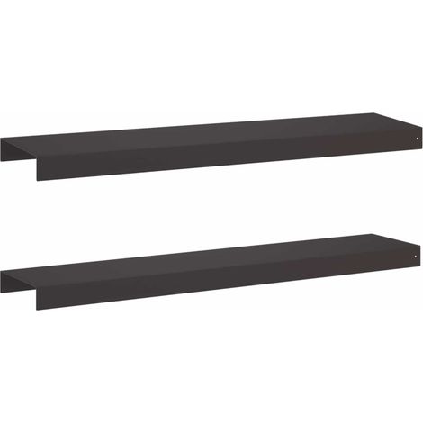 Garden Cover Profile 2 pcs 100 x 20 x 5 cm Steel Black vidaXL