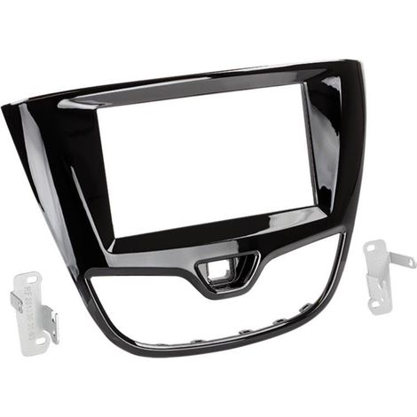 Kit Facade autoradio 2DIN compatible avec Opel Karl ap15 Noir brillant