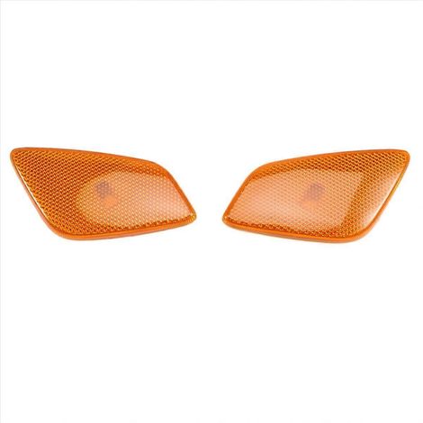 Paire de Feux Latéraux Ambre avec Verre Jaune, Clignotants d'Angle pour Coque, Lampe de Signalisation, Lot de 2 (1/5)