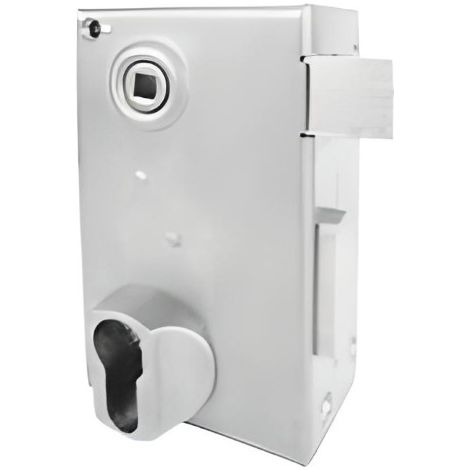 Serrure en applique monopoint verticale à fouillot profil européen 9814 - METALUX Gauche  Vertical                                                           Zingué              120  70