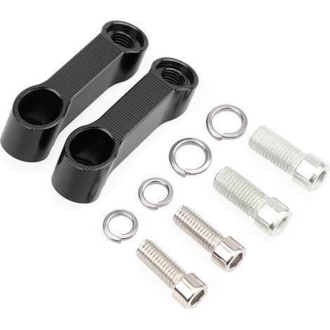 Rallonge de rétroviseur, kit adaptateur adaptateur rétroviseur moto 10mm 8mm Riser Mount Extender (1/5)