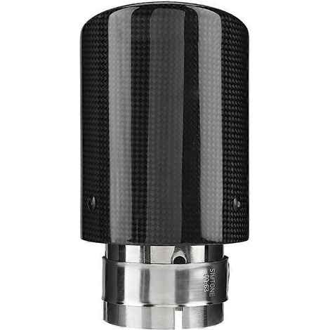Sortie d'échappement unique en fibre de carbone pour voiture modifiée, diamètre 63-89 mm (1/4)