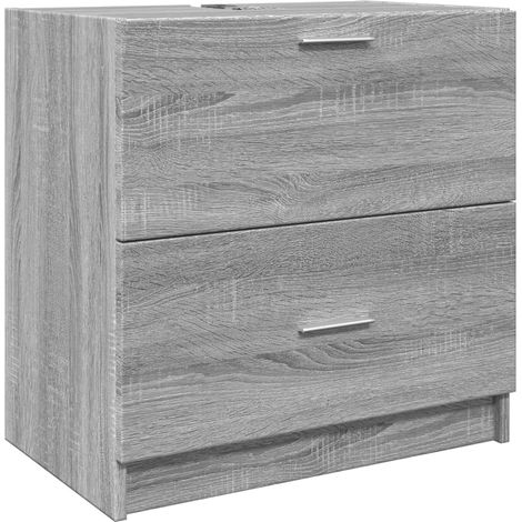 Maison Exclusive - Waschbeckenunterschrank Grau Sonoma 59x37x59 c