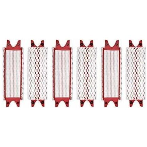 Lot de 6 têtes de balai plates en microfibre – Compatibles Vileda UltraMax – Lavables en machine – Nettoyage sols durs efficace (1/4)