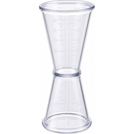 Gobelet doseur double en PC gradué 20-40 ml grand pour boissons (1/5)