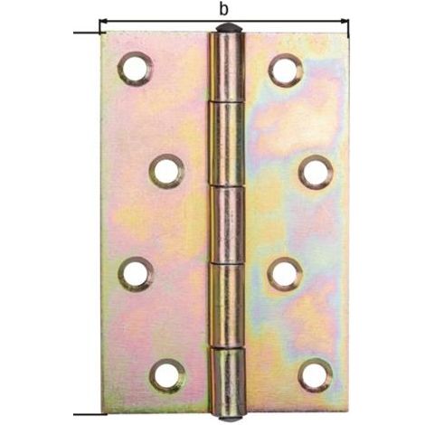 Scharnier 101x65mm Stahl roh galv. gelb verz. Ausführung: halbbreit GAH (1/4)