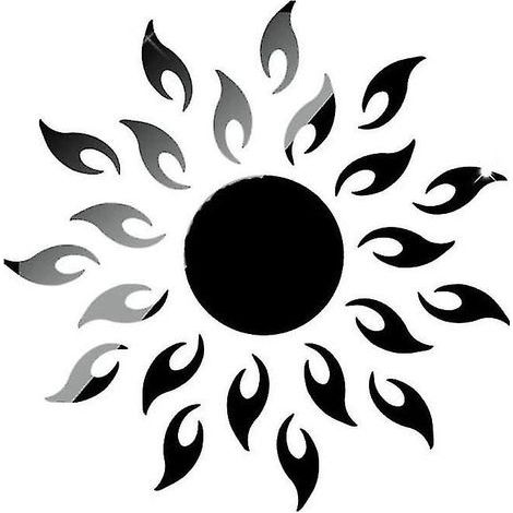 1 Sonnenblumen-Spiegelaufkleber (1/3)